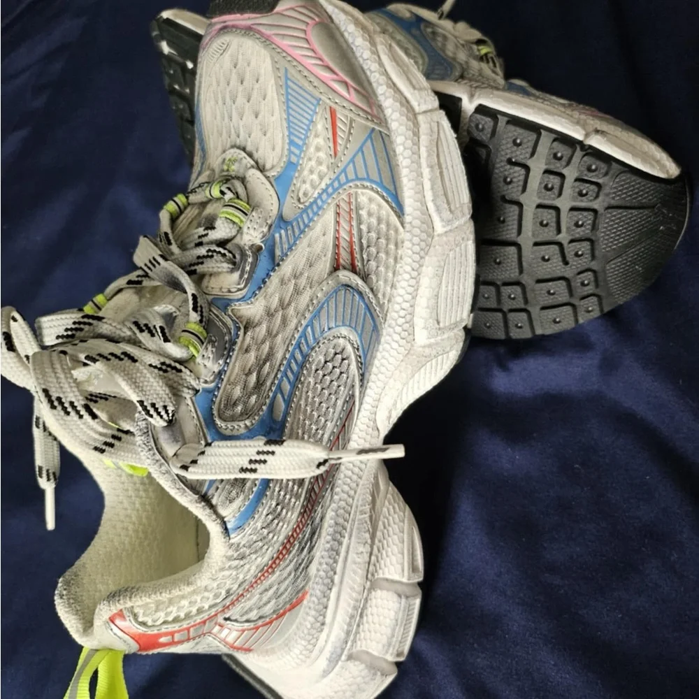 Balenciaga Athletic Shoes - White, Blue, Red, Neon Yellow - Picture 5 of 7